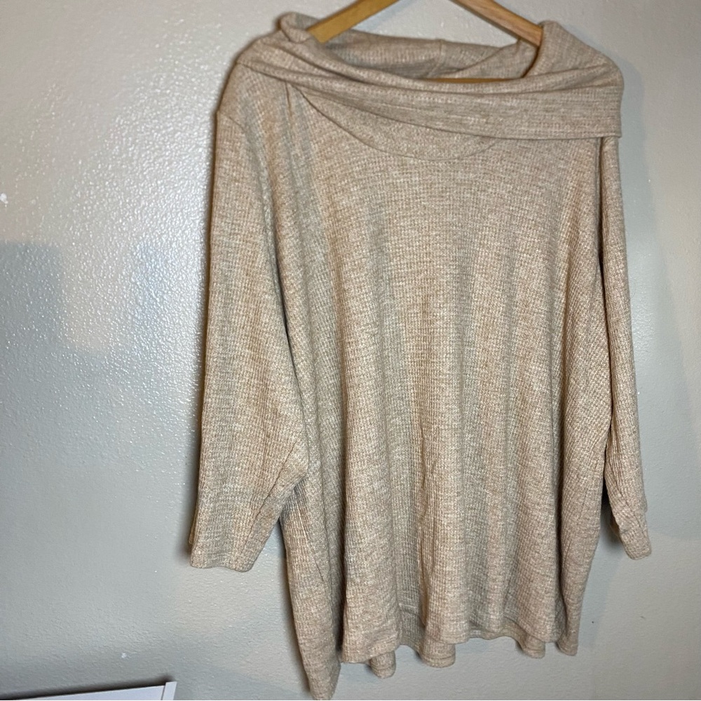 Soft Surroundings Women's Cream Cowl Neck Sweater size 3X - Picture 2 of 8